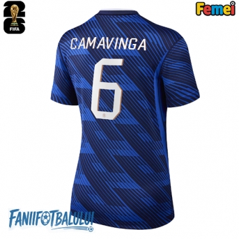 Franța Eduardo Camavinga #6 Echipament de Fotbal Replică Mondial 2026 Femei Acasa